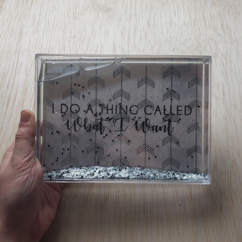 Glittery desk/bedroom accent decor